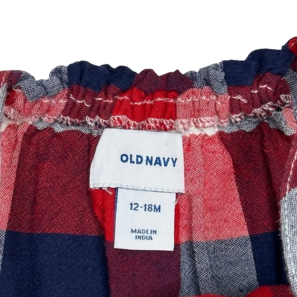 Old Navy Checkered Red White Blue Dress‎